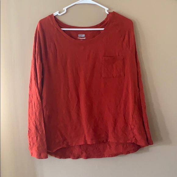 Red/burnt orange long sleeve shirt - Picture 1 of 2